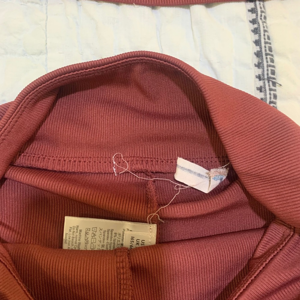Free People Movement Skirt and Crop Top Set Burgundy Red XS NWOT - Picture 3 of 5
